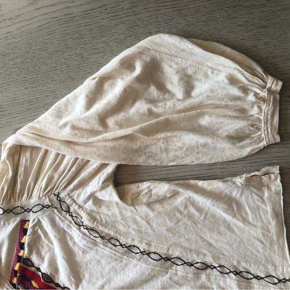 Free people embroidered long sleeve crop top size medium - Picture 9 of 10